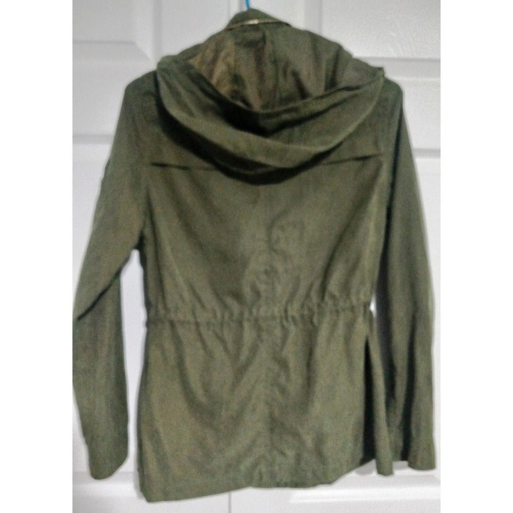 Trendy Army Vibes Lightweight Hooded Jacket By Iris Basic & Contemporary Size S - Picture 4 of 5